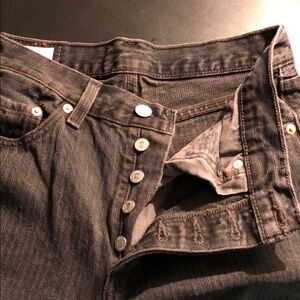 Levi's Dark Gray Striped Women’s Button fly Jeans